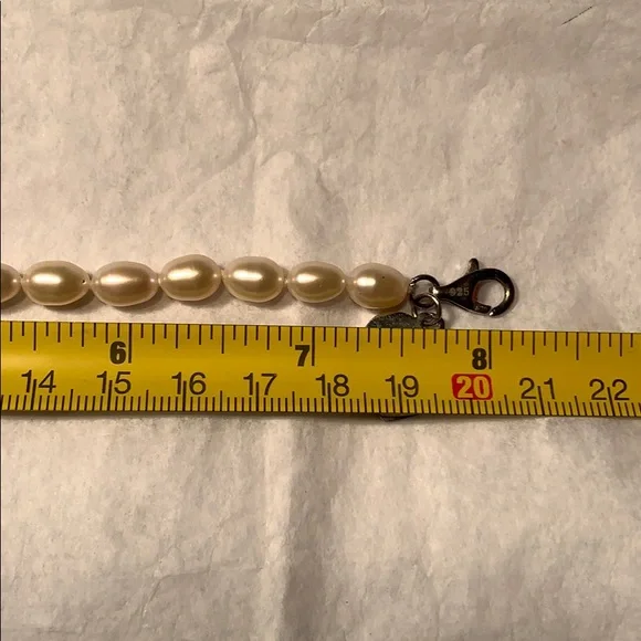Carolyn Pollack Silver/Pearls I am loved charm